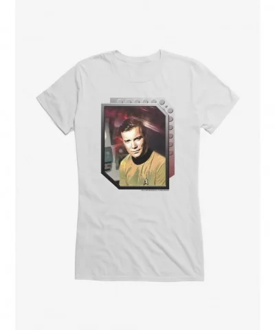 Limited-time Offer Star Trek The Original Series Kirk Frame Girls T-Shirt $9.76 T-Shirts