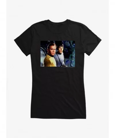 Discount Star Trek Captain Kirk and Spock Girls T-Shirt $7.77 T-Shirts