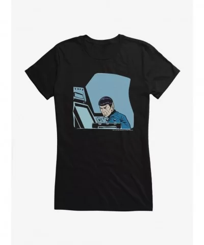 Exclusive Star Trek Spock Control Room Girls T-Shirt $5.98 T-Shirts