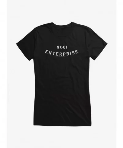 Exclusive Star Trek Enterprise NX01 Font Girls T-Shirt $8.37 T-Shirts