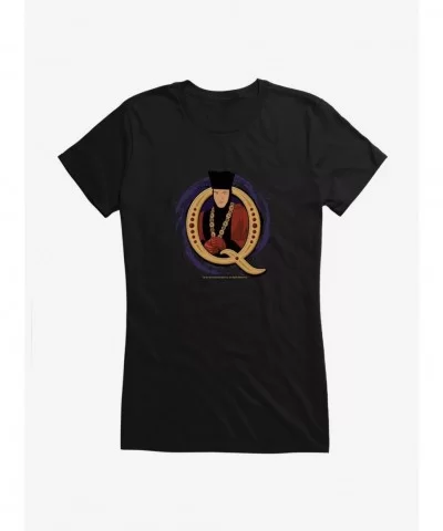 Fashion Star Trek TNG Anti Villian Q Girls T-Shirt $9.16 T-Shirts