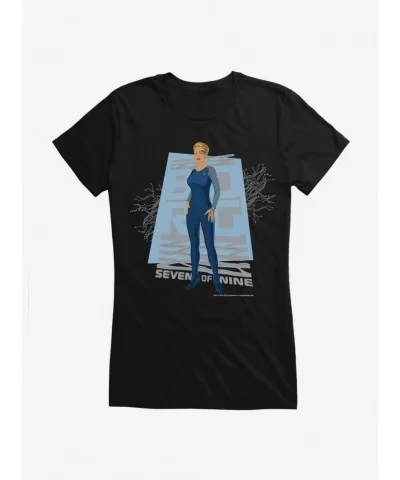Seasonal Sale Star Trek The Women Of Star Trek Seven Of Nine Girls T-Shirt $8.76 T-Shirts