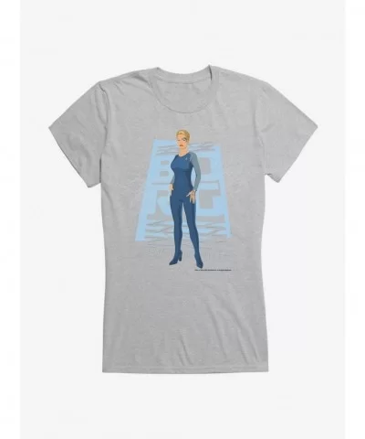 Seasonal Sale Star Trek The Women Of Star Trek Seven Of Nine Girls T-Shirt $8.76 T-Shirts