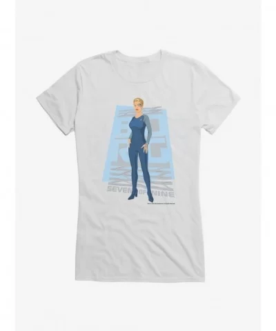 Seasonal Sale Star Trek The Women Of Star Trek Seven Of Nine Girls T-Shirt $8.76 T-Shirts