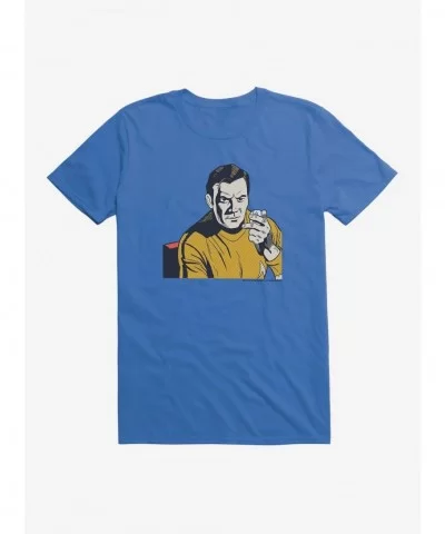 High Quality Star Trek James Kirk Pop Art T-Shirt $9.18 T-Shirts