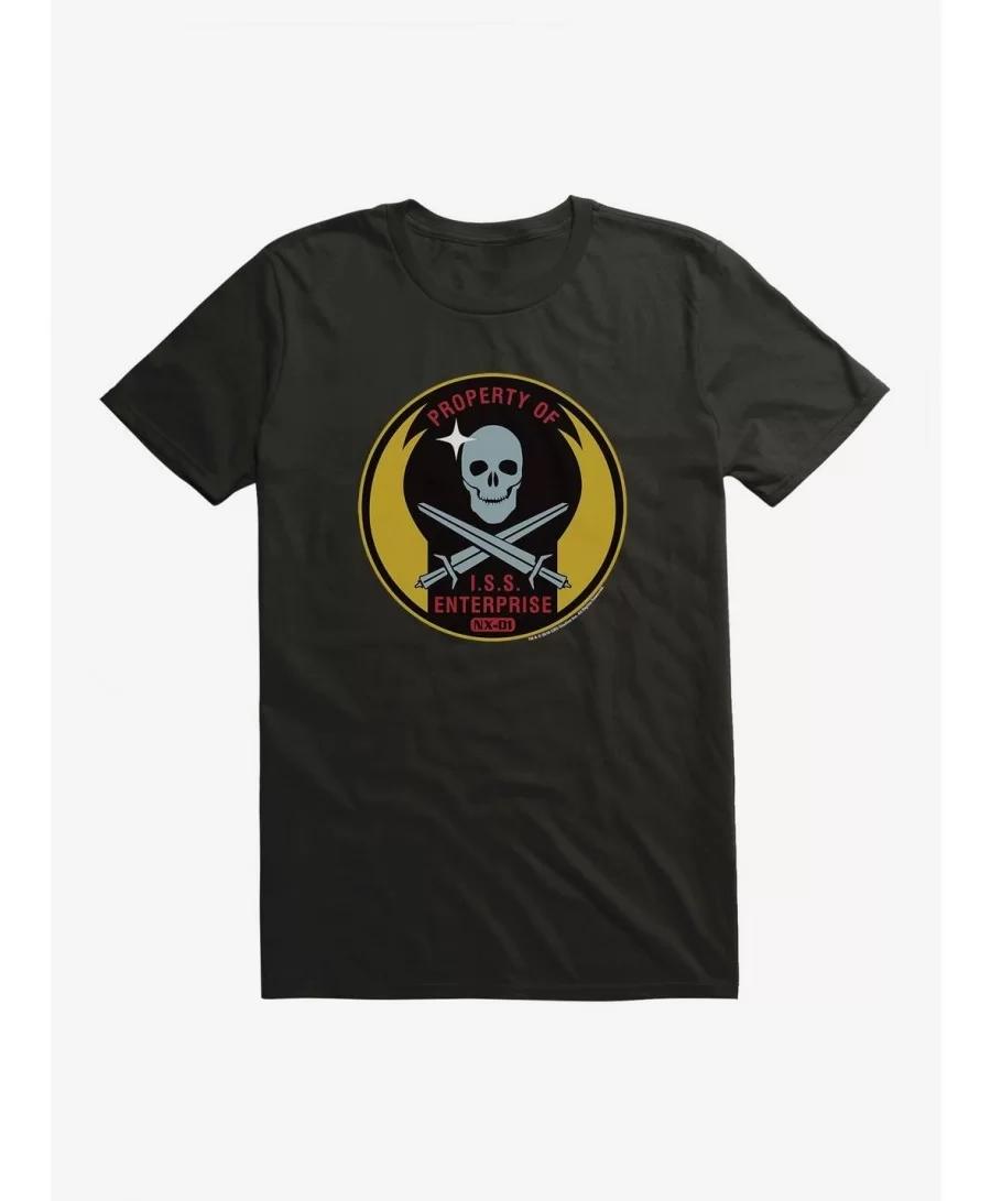 Hot Sale Star Trek Enterprise Skull Patch T-Shirt $8.22 T-Shirts