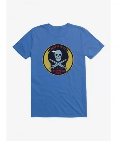 Hot Sale Star Trek Enterprise Skull Patch T-Shirt $8.22 T-Shirts