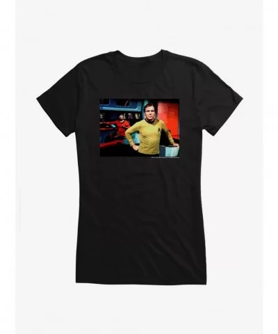Pre-sale Discount Star Trek Nyota And Kirk Scene Girls T-Shirt $7.57 T-Shirts