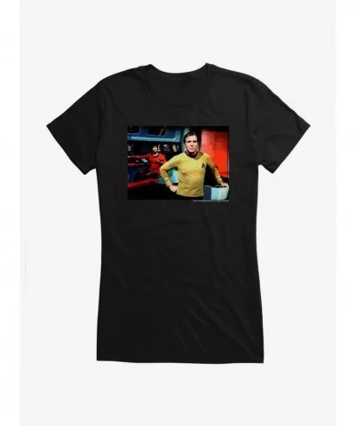 Pre-sale Discount Star Trek Nyota And Kirk Scene Girls T-Shirt $7.57 T-Shirts