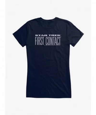Bestselling Star Trek First Contact Title Girls T-Shirt $5.98 T-Shirts