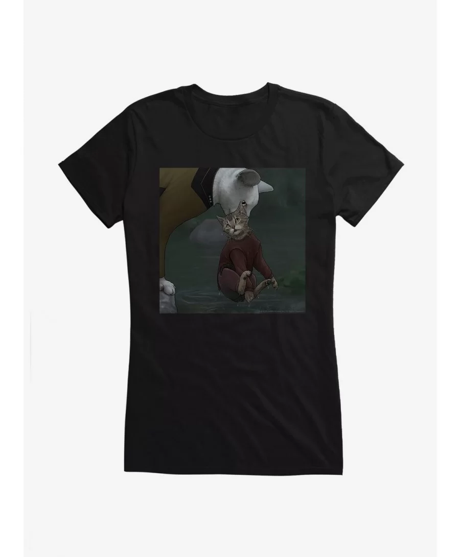 Sale Item Star Trek TNG Cats Lake Swim Girls T-Shirt $6.18 T-Shirts