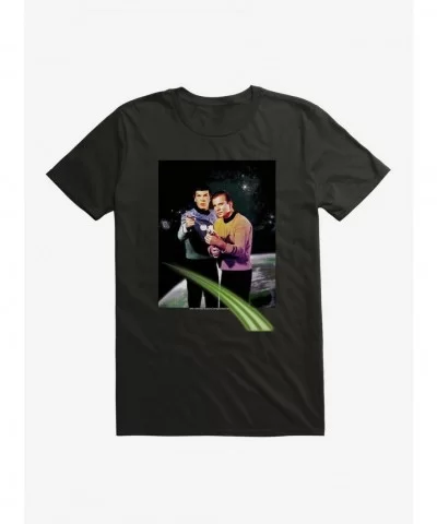 Crazy Deals Star Trek Spock and Kirk Action Scene T-Shirt $7.84 T-Shirts