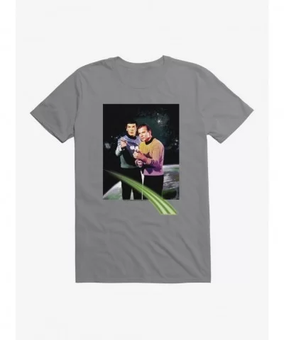 Crazy Deals Star Trek Spock and Kirk Action Scene T-Shirt $7.84 T-Shirts