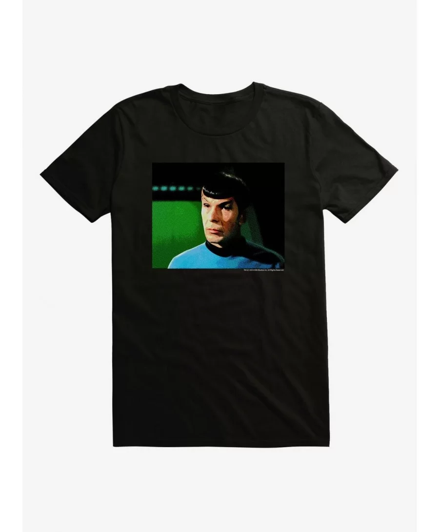 Trend Star Trek Spock Green Background T-Shirt $6.69 T-Shirts