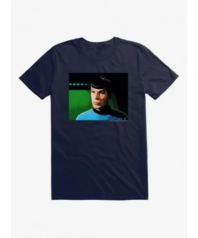 Trend Star Trek Spock Green Background T-Shirt $6.69 T-Shirts