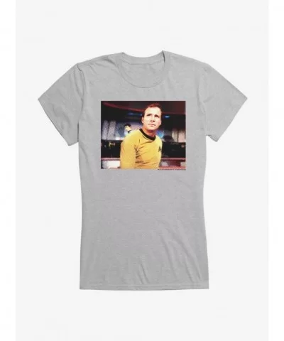 Bestselling Star Trek Intense Kirk Girls T-Shirt $6.18 T-Shirts