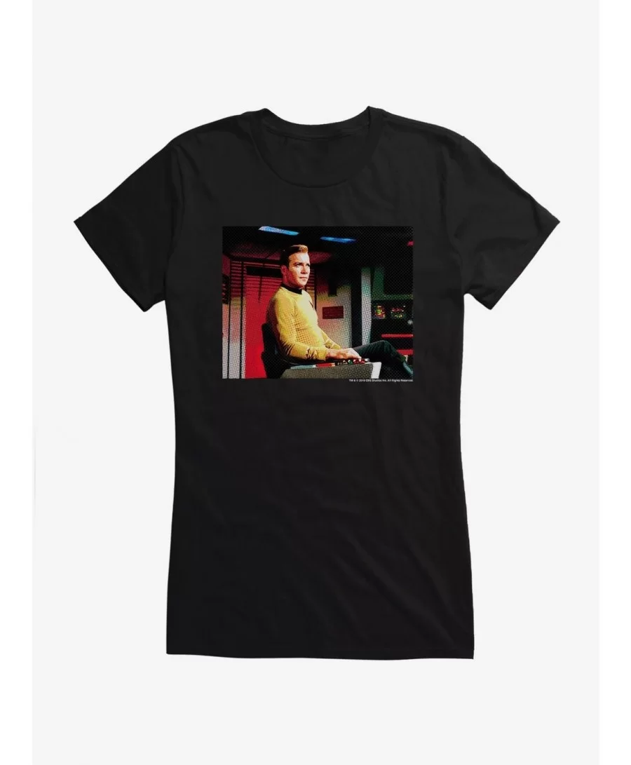 Cheap Sale Star Trek Captain's Chair Girls T-Shirt $7.77 T-Shirts