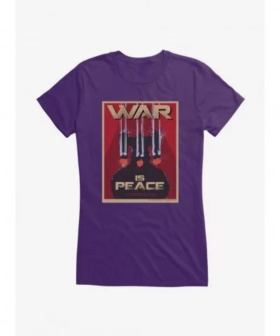 Best Deal Star Trek: The Next Generation Mirror Universe War Is Peace Girls T-Shirt $6.18 T-Shirts