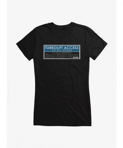 Hot Selling Star Trek Enterprise Turbolift Girls T-Shirt $6.57 T-Shirts