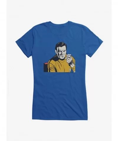 Trend Star Trek James Kirk Pop Art Girls T-Shirt $8.57 T-Shirts