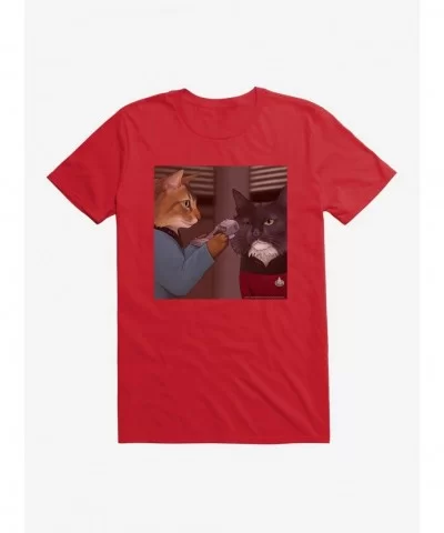 Seasonal Sale Star Trek TNG Cats Crew Scan T-Shirt $8.03 T-Shirts
