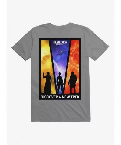 Clearance Star Trek Discovery: Discover A New Trek Poster T-Shirt $8.99 T-Shirts
