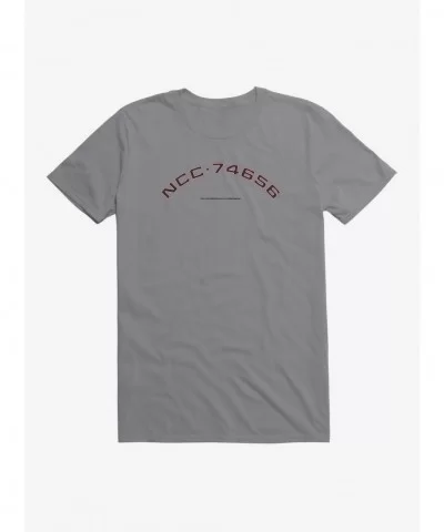 Flash Sale Star Trek USS Voyager Marine Font Arc T-Shirt $7.27 T-Shirts