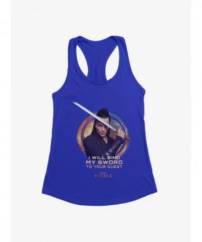 Sale Item Star Trek: Picard Elnor I Will Bind My Sword To Your Quest Girls Tank $9.76 Tanks