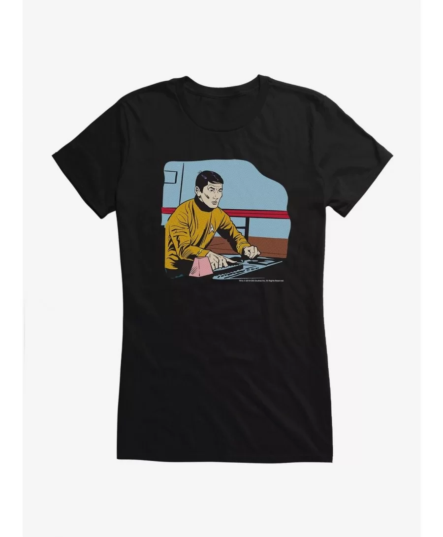 Absolute Discount Star Trek Sulu Control Room Girls T-Shirt $6.18 T-Shirts