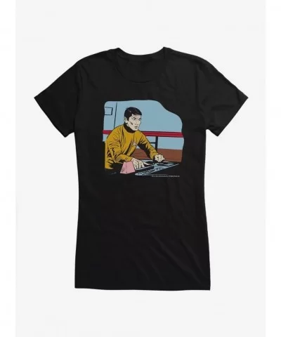 Absolute Discount Star Trek Sulu Control Room Girls T-Shirt $6.18 T-Shirts