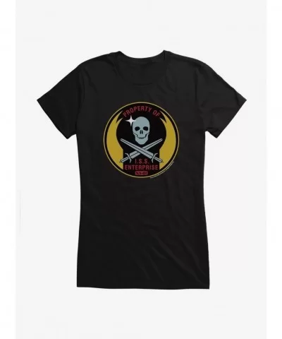 Wholesale Star Trek Enterprise Skull Patch Girls T-Shirt $6.97 T-Shirts