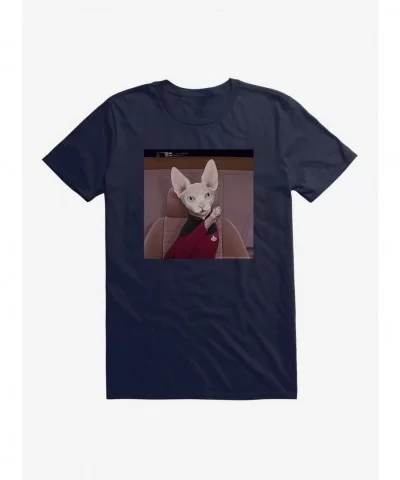 Premium Star Trek TNG Cats Stewart T-Shirt $9.18 T-Shirts