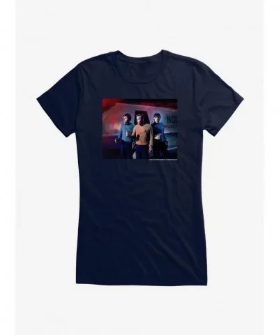 Clearance Star Trek Trio Scene Girls T-Shirt $6.97 T-Shirts