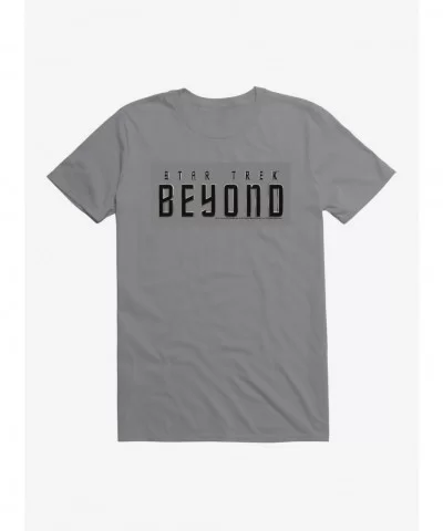 Wholesale Star Trek Beyond Logos Grey Background T-Shirt $7.27 T-Shirts