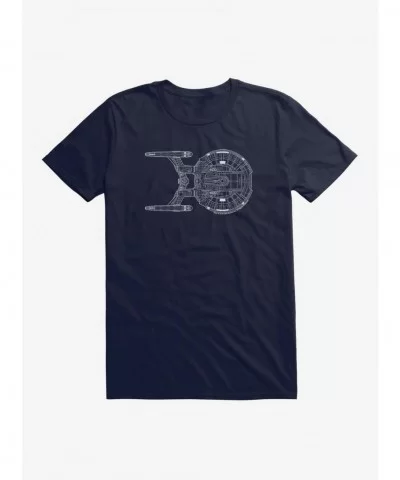 Flash Deal Star Trek Enterprise NX01 Top View T-Shirt $6.88 T-Shirts