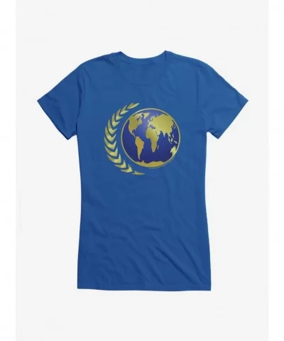Pre-sale Discount Star Trek Fleet Command Earth Logo Girls T-Shirt $9.16 T-Shirts