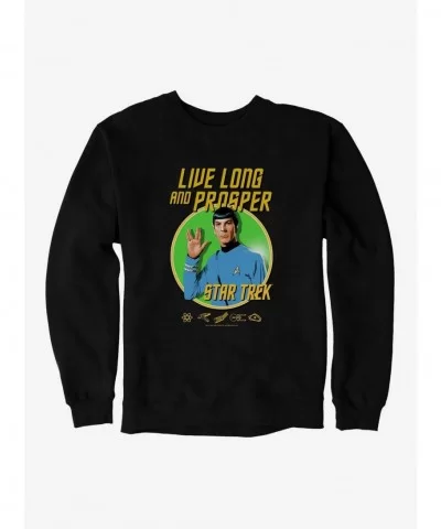 Discount Star Trek Live Long And Prosper Sweatshirt $14.76 Sweatshirts