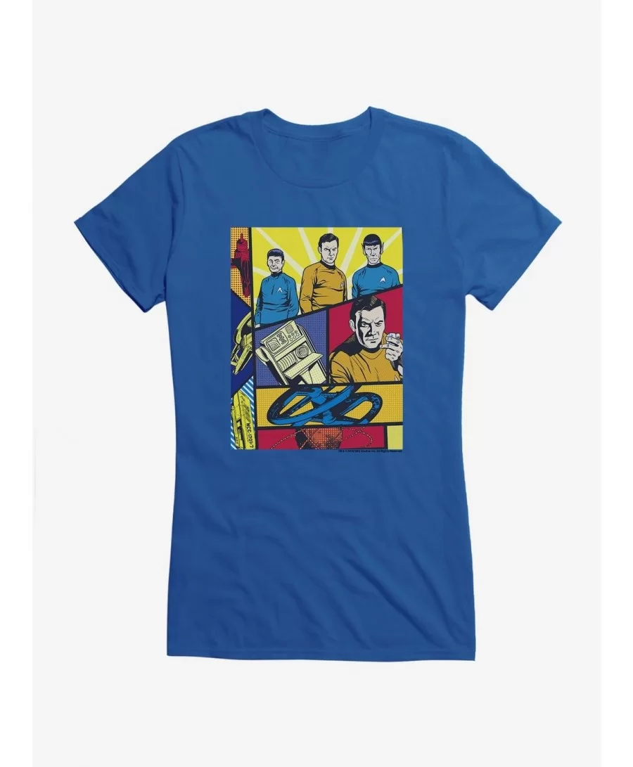 Value for Money Star Trek Comic Collage Girls T-Shirt $6.18 T-Shirts