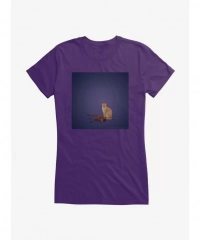 Unique Star Trek TNG Cats Violin Girls T-Shirt $8.17 T-Shirts