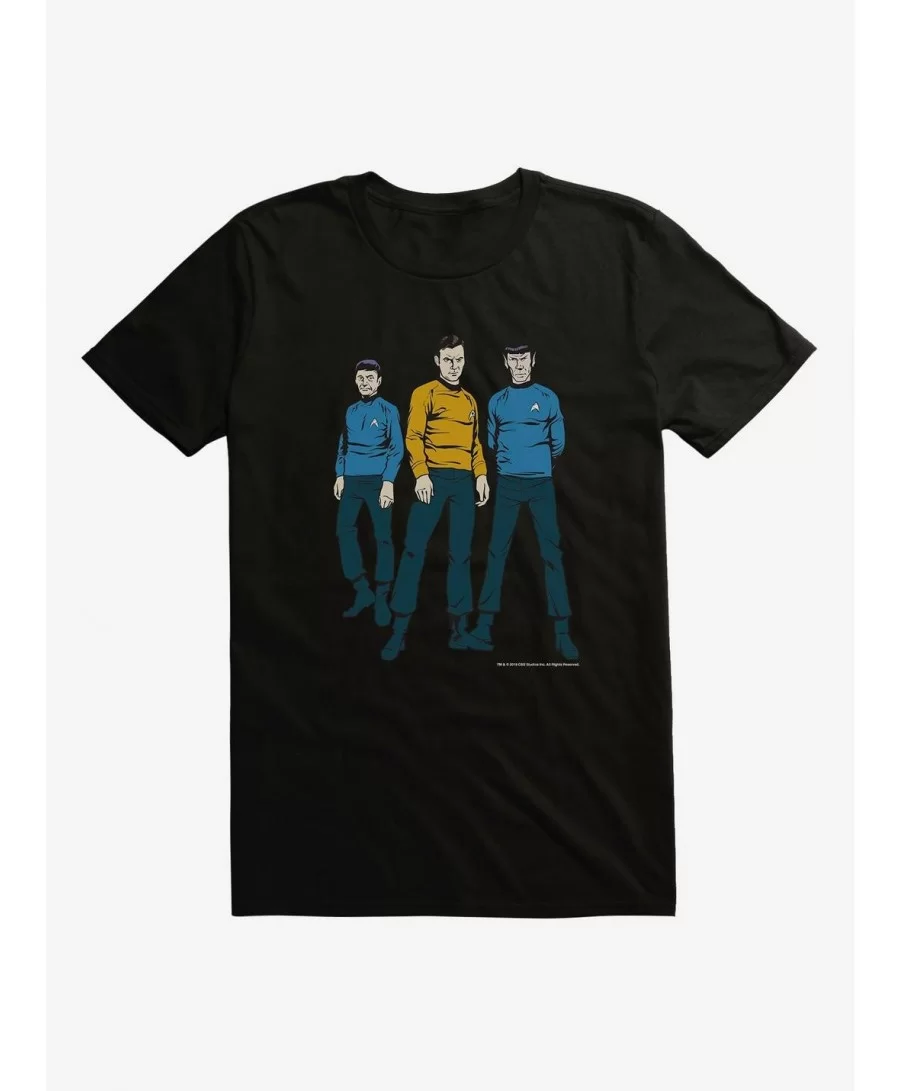 Exclusive Price Star Trek Trio T-Shirt $5.93 T-Shirts