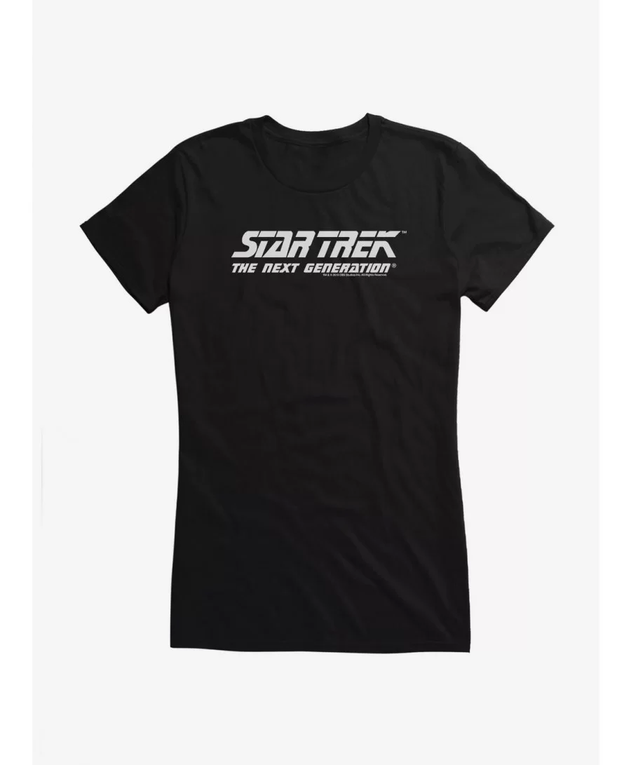 Seasonal Sale Star Trek TNG Simple Logo Girls T-Shirt $6.18 T-Shirts