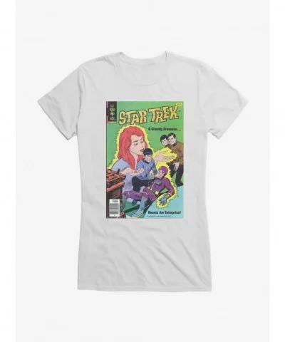 Best Deal Star Trek The Original Series Ghostly Presence Girls T-Shirt $9.76 T-Shirts