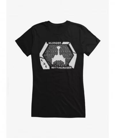 Flash Sale Star Trek Klingon Battle Cruiser Girls T-Shirt $9.16 T-Shirts