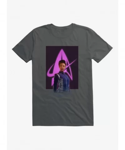 Discount Star Trek Discovery: Michael Burham Pink Symbol T-Shirt $8.41 T-Shirts