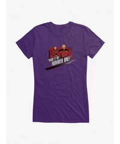 Trend Star Trek TNG Number One Girls T-Shirt $6.77 T-Shirts