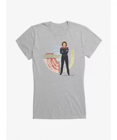 Flash Sale Star Trek The Women Of Star Trek Captain Janeway Girls T-Shirt $8.17 T-Shirts