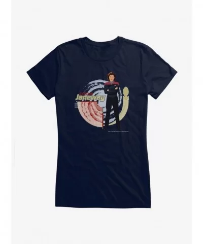 Flash Sale Star Trek The Women Of Star Trek Captain Janeway Girls T-Shirt $8.17 T-Shirts