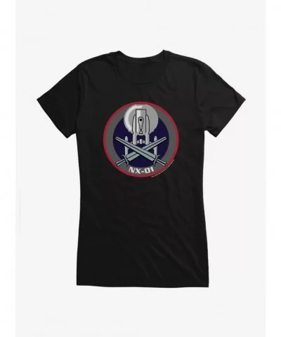 Hot Sale Star Trek Nx-01 Girls T-Shirt $8.96 T-Shirts