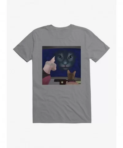 Discount Star Trek TNG Cats Big Face T-Shirt $7.65 T-Shirts
