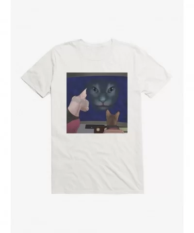 Discount Star Trek TNG Cats Big Face T-Shirt $7.65 T-Shirts